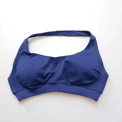 NCLAGEN Sports Bra Women Sportswear Seamless Halter Top High Support Push-up Open Back Gym Wear Fitness Yoga Workout Underwear