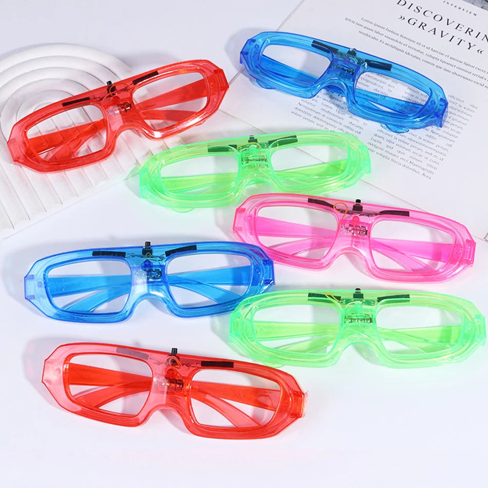 15/30 PCS LED Glow Glasses Multicolors Light up Glasses Glow In the Dark Party Supplies Neon Party Favors for Wedding Birthday