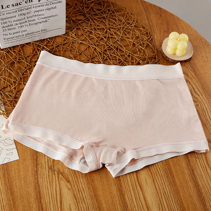 BANNIROU 1Pcs Mid-Rise Seamless Women's Boyshort Safety Knickers Pants Panties For Woman Intimates Female Underwear Lingerie