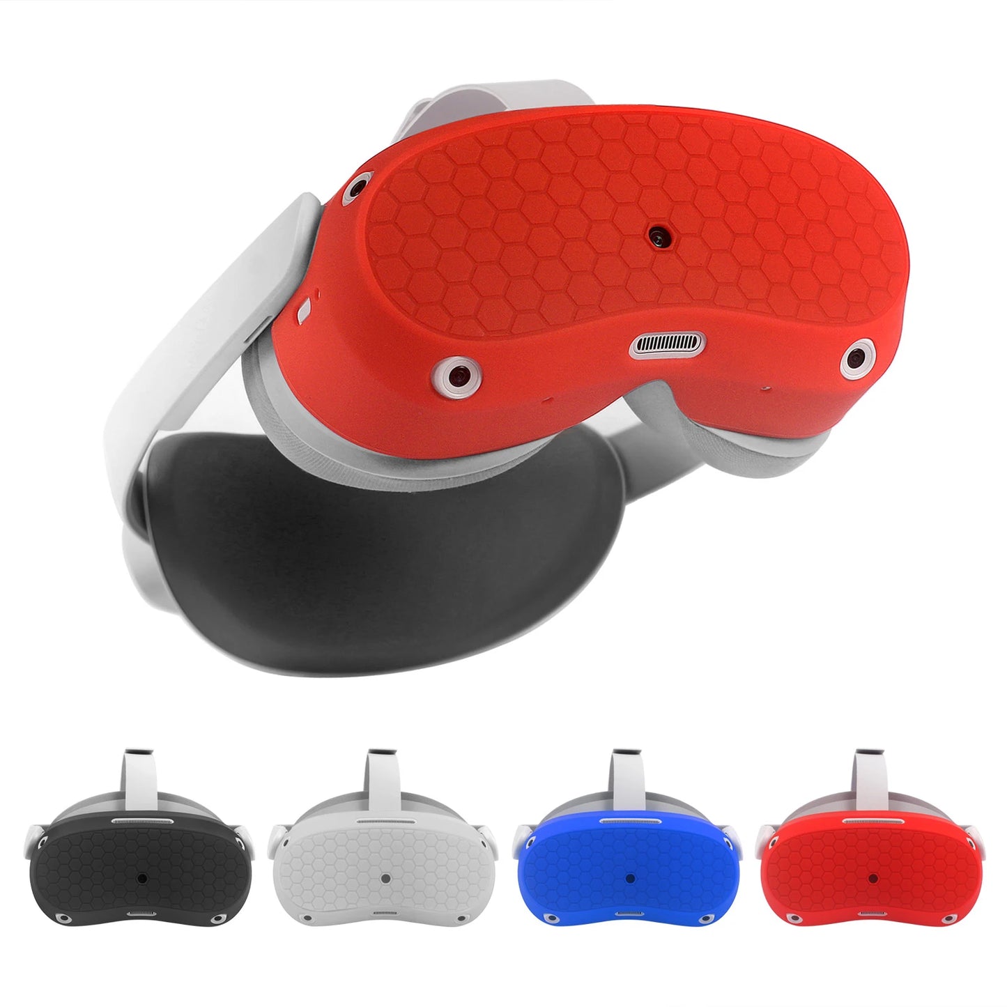 Anti-Throw Headset Cover Soft Sleeves Silicone Protective Cover Cases for Pico 4 VR Headset Glasses Accessories