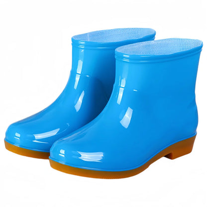Non-slip Women's Short Rain Boots Waterproof Lightweight Garden Rain Shoes Low-top Durable Water Shoes For Outdoors,Kitchen,Work