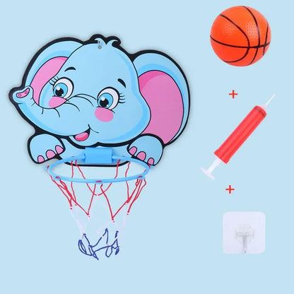 Kids Basketball Hoop Kit Cartoon Creative Animals Basketball Stand Outdoor Indoor Game Sport Play Toys Children Kids Basketball