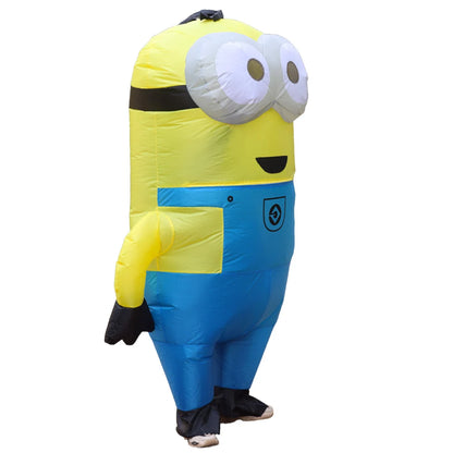 Flat Yellow Inflatable Costume for Adult Cartoon Anime Costume Halloween Party Funny Performance Costumes