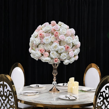 70/60/30cm White Rose Green Plants Leaf Artificial Flower Ball Wedding Table Centerpiece Decor Marriage Banquet Road Lead Floral