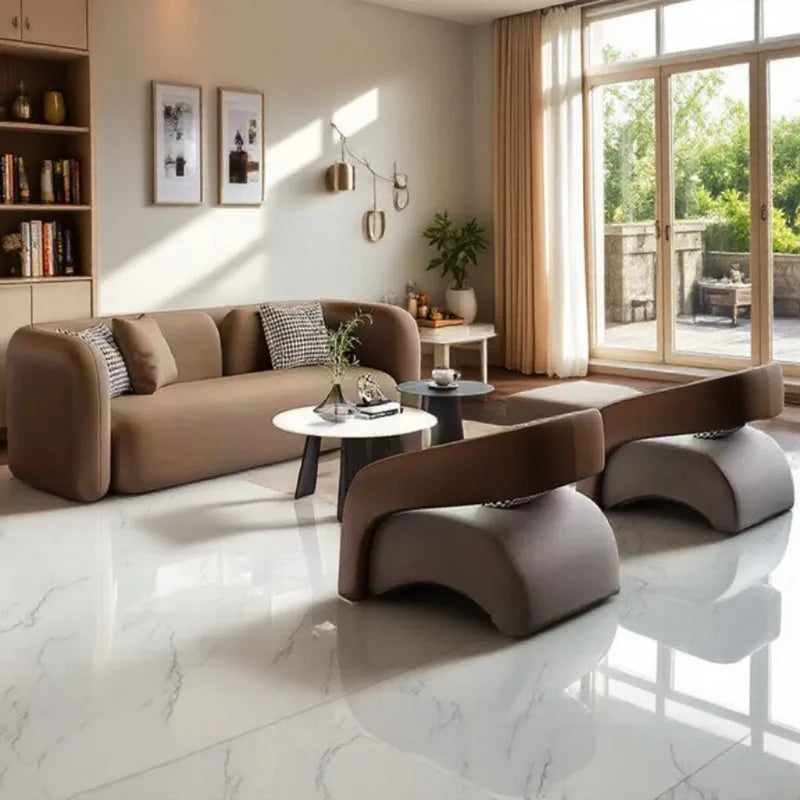 Italian Minimalist Reception Sofa Nordic High-grade Hotel Lobby Beauty Salon Business Negotiation Sofa Office Furniture FYOS