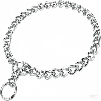 Dog Gold Silver Chain Link Dog Collar Dog Choke Necklace Collar Metal P Slip Chain Training Walking Choker Stylish PET Accessory