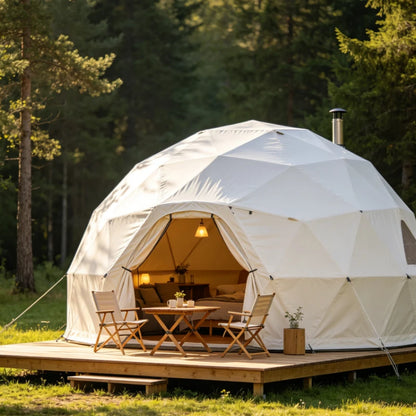 Geodesic Dome Tent Luxury Glamping Hotel Spherical Tent Waterproof UV‑Resistant Outdoor Resort Camping Accommodation