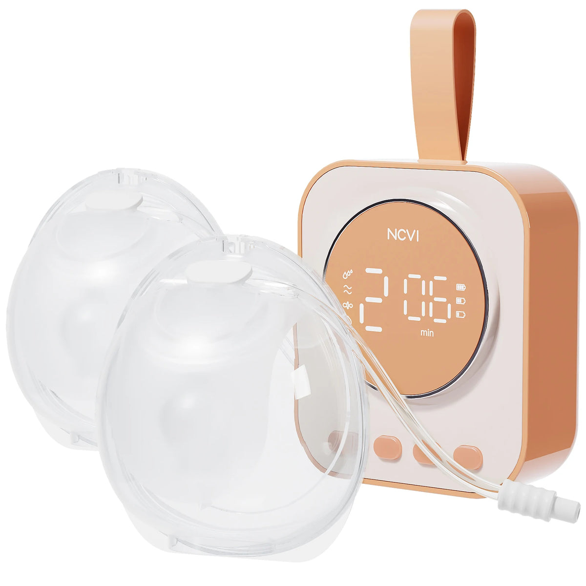 NCVI Hands Free Wearable Breast Pump, Combined with Strong Motor and Wearable Cups, 4 Modes 9 Levels, 21/24/28mm, Low Noise