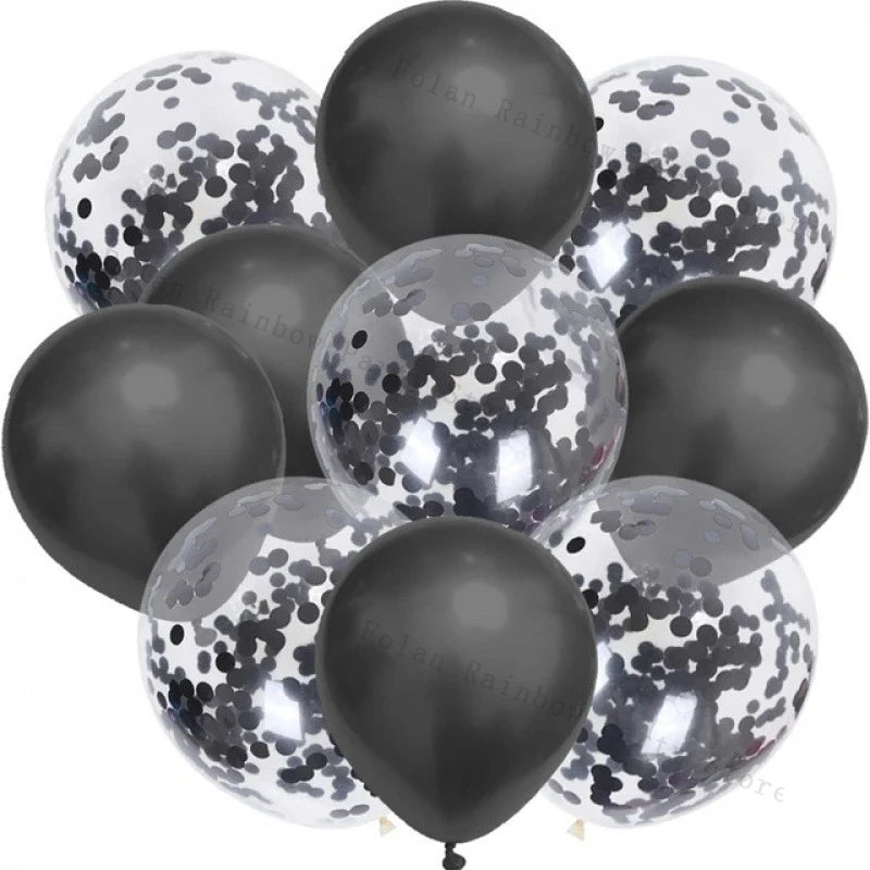 10/30/50/100Pcs 1012 Inch White Golden Balloons Pastel Ballon Golden Confetti Balloons For Birthday Weddings Anniversary Party