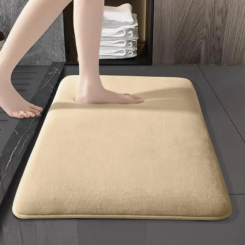 Super Absorbent Coral Velvet Non Slip Bath Floor Door Mat For Bathroom Household Home Decoration
