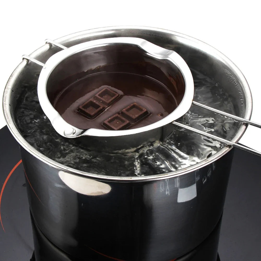 2Pcs Stainless Steel Wax Melting Pot Multi Size Candle Soap Making Set Chocolate Baking Long Handle Anti Scalding Household Tool