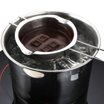 2Pcs Stainless Steel Wax Melting Pot Multi Size Candle Soap Making Set Chocolate Baking Long Handle Anti Scalding Household Tool