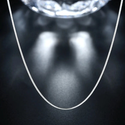 URMYLADY 10pcs Lot 40-75cm 925 Sterling Silver 1MM Snake Chain Necklace for Women Men Fashion Party Wedding Jewelry Gifts