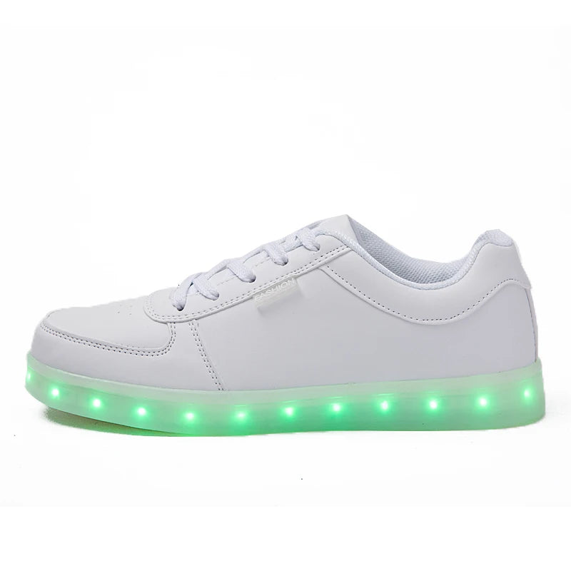 Men Shoes Glowing Light Led Women Spring Fashion Casual Sport Lamp Party Golden Silver Boots Luminous Dancing Flats Sneaker