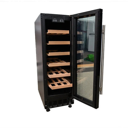 Commercial & Household Mini Bar Refrigerator Built-in LED Light Small Freestanding Wine & Beverage Chiller Coolers Cabinet