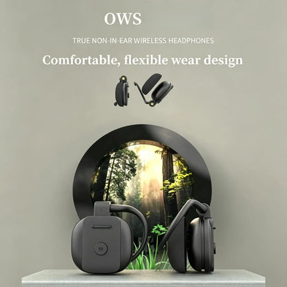 New OWS Open Ear Wireless Bluetooth Headphones, 30H Ultra Long Battery, Lightweight Earhook Earphones for Sports Music Gaming