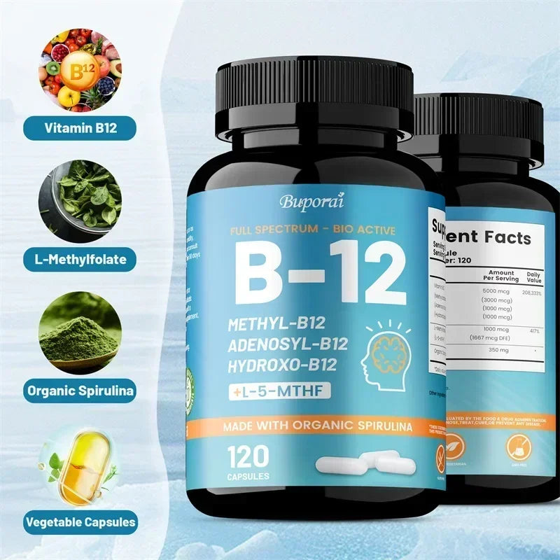 Vitamin B12 - Supports Brain Health and Energy Production, Protects The Nervous System, and Promotes Metabolic Function