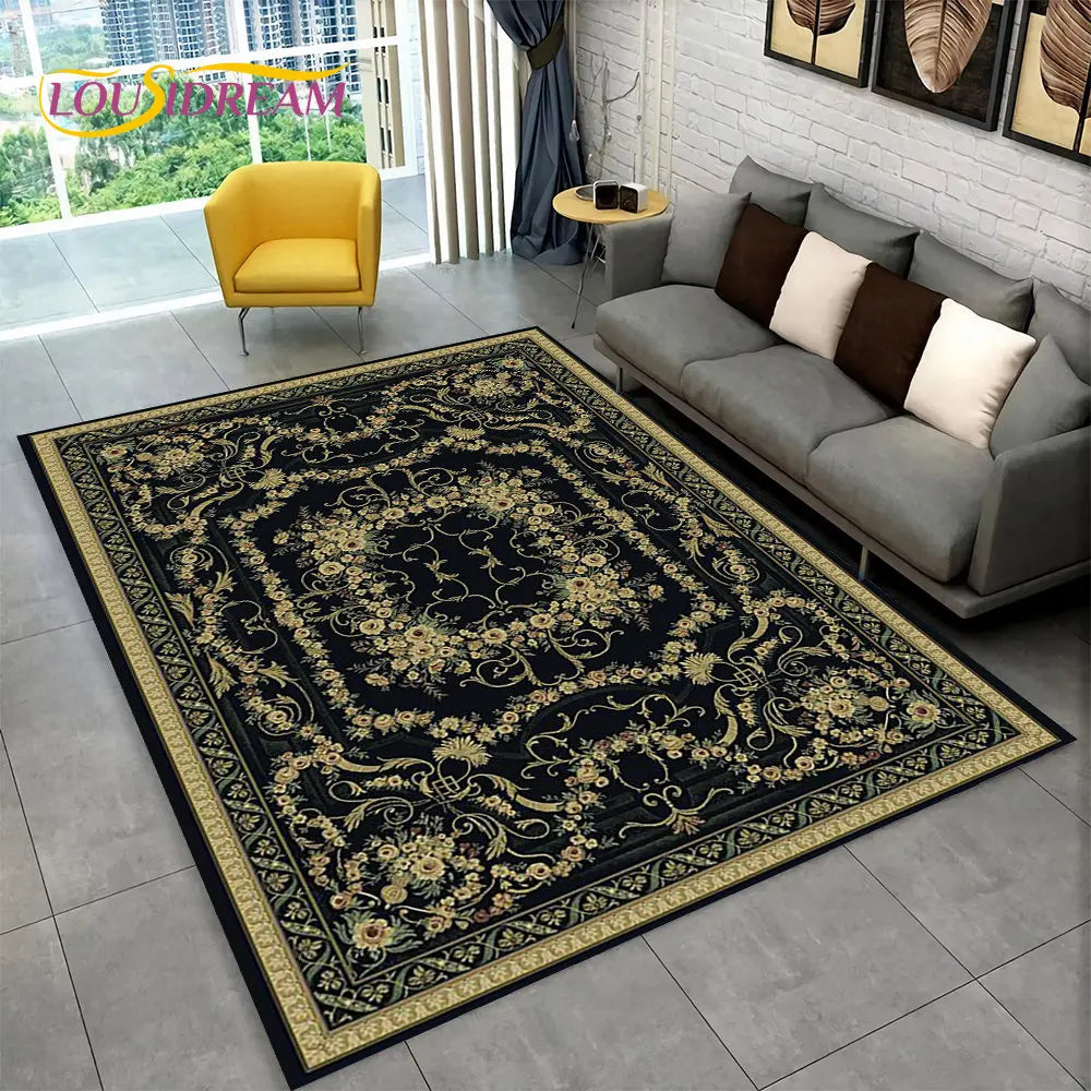 Turkey Persian Bohemian Area Rug Large,Carpet Rug for Living Room Bedroom Sofa Doormat Decoration,Kid Play Non-slip Floor Mat