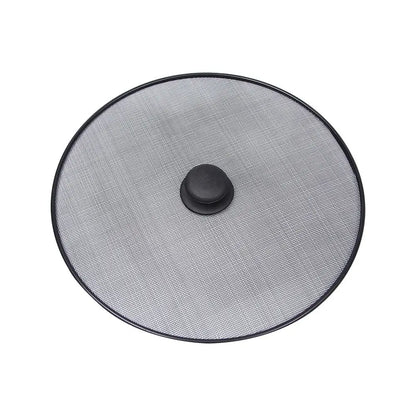 Black Splatter Screen Anti Grease Frying Pan Oil Splash Guard Fine Mesh Splash Guard Cover Lid Gadget Kitchen Tool with Handle