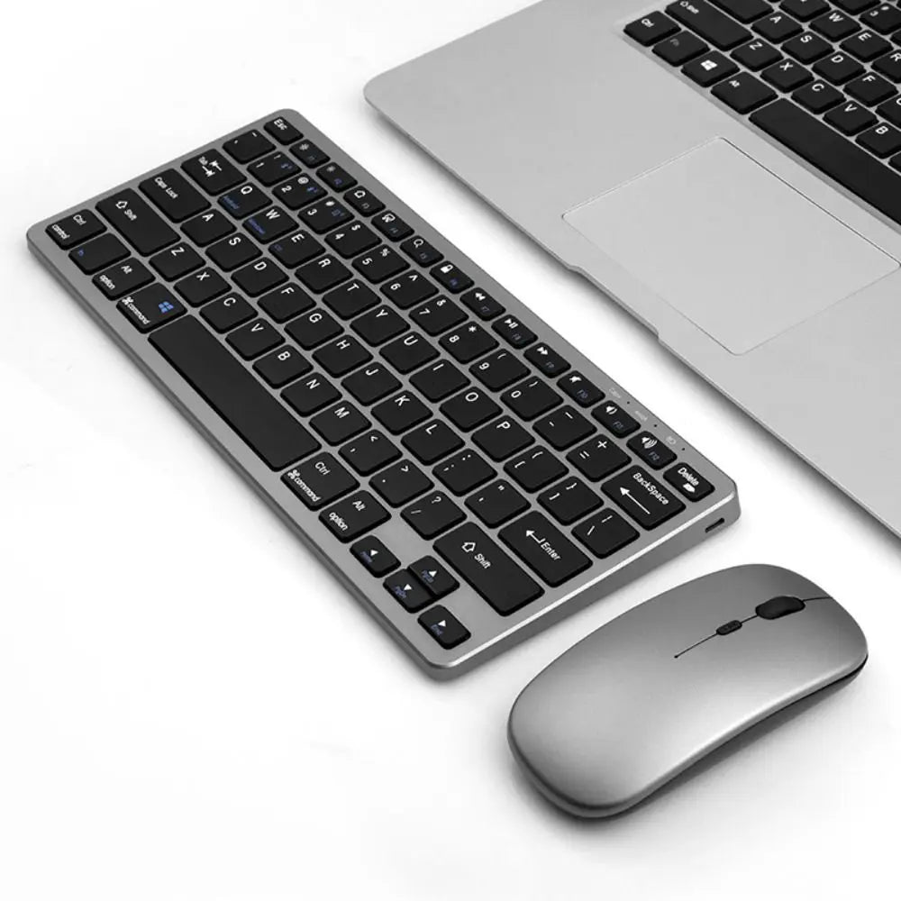 2.4G Wireless Keyboard Mouse Set 2 Modes Bluetooth 5.0 Keyboard Mouse Combo Ultra-thin Bluetooth Keyboard PC Accessories
