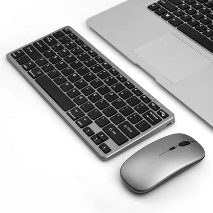 2.4G Wireless Keyboard Mouse Set 2 Modes Bluetooth 5.0 Keyboard Mouse Combo Ultra-thin Bluetooth Keyboard PC Accessories
