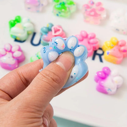 10/2030/40/50pcs Mini Cute Cat Claw Plush Pinch Fun, Colorful, Halloween/Christmas Party Pack Fillers Mini Cartoon Cat Claw