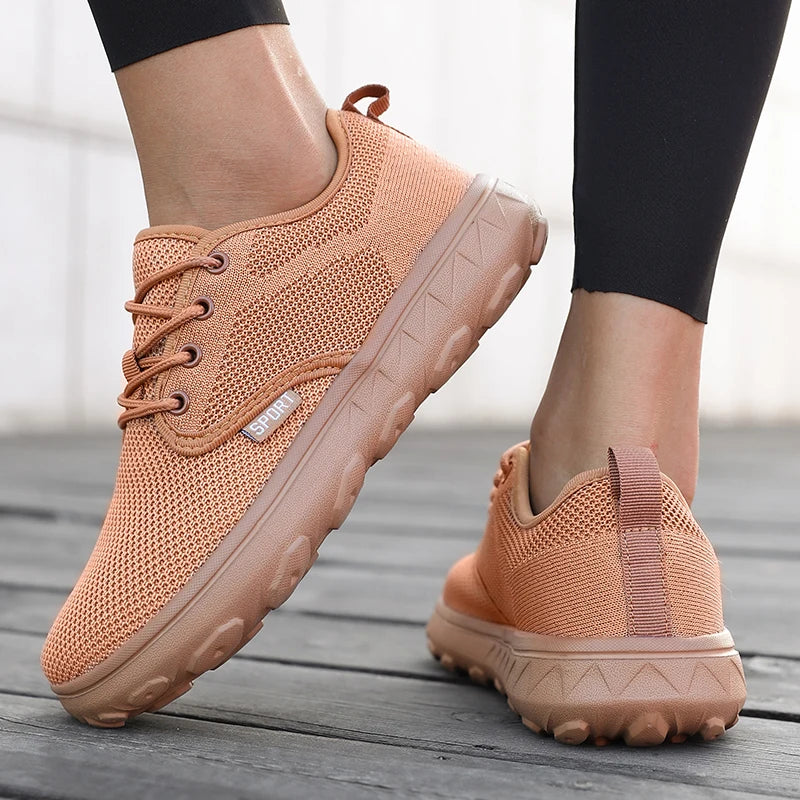 Men's and Women's Barefoot Shoes Wide Version Simple Platform Walking Sneaker Lace Up Outdoor Lightweight Casual Running Shoes