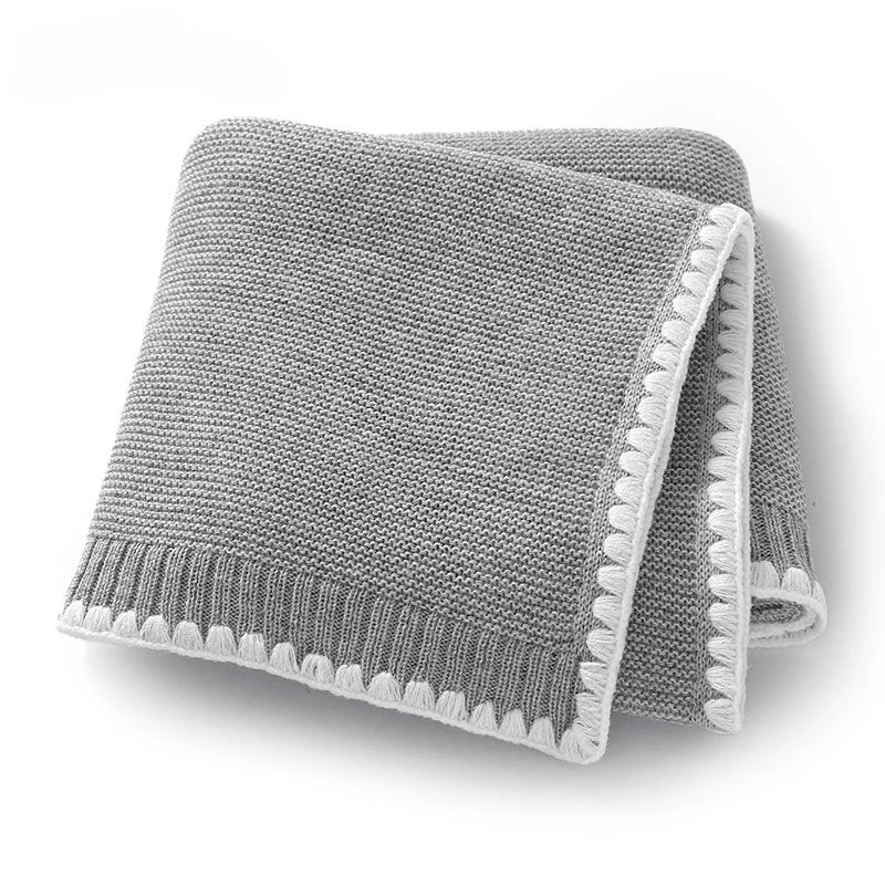 Personalized Name Breathable Baby Blanket Boys Girls Swaddle Wraps Newborn Nap Blankets Knitted Acrylic Infant Security Blankets
