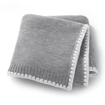 Personalized Name Breathable Baby Blanket Boys Girls Swaddle Wraps Newborn Nap Blankets Knitted Acrylic Infant Security Blankets
