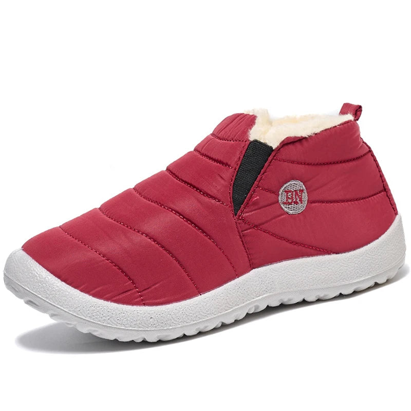 Kidmi Winter Warm Soft Women Shoes Thickened Cold-proof Velvet Cotton Shoes Waterproof Warm Soft Soles Waterproof Cotton Shoes