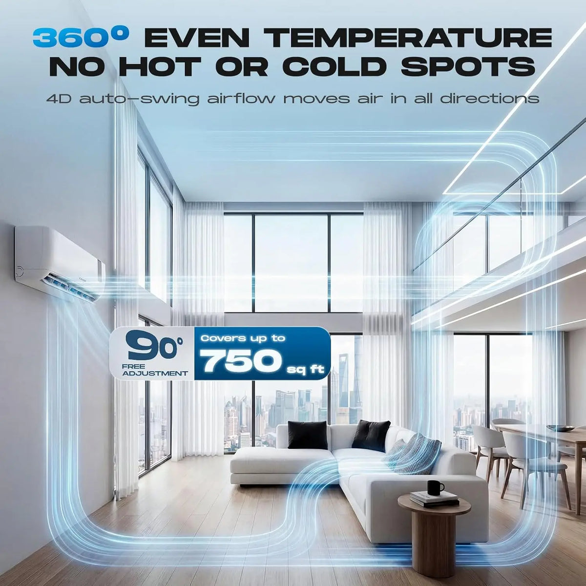 12000 BTU Mini Split Air Conditioner & Heater,230V Ductless Wall Mount AC,20 SEER2 Inverter Heat Pump, Customized