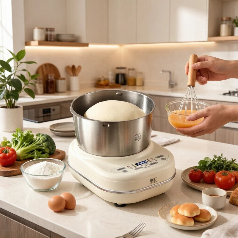 5L Automatic Dough Kneading Machine, Multi-Function Bread Maker Mixer, Fermentation Durable Easy-Clean for Home Baking Machine