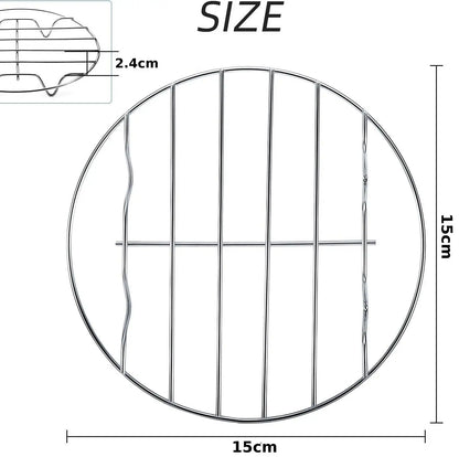 6/7/8 Inch Round Cooling Rack Stainless Steel Cooking Steaming Roasting Rack for Oven Pot Air fryer Pressure Cooker Cake Pan