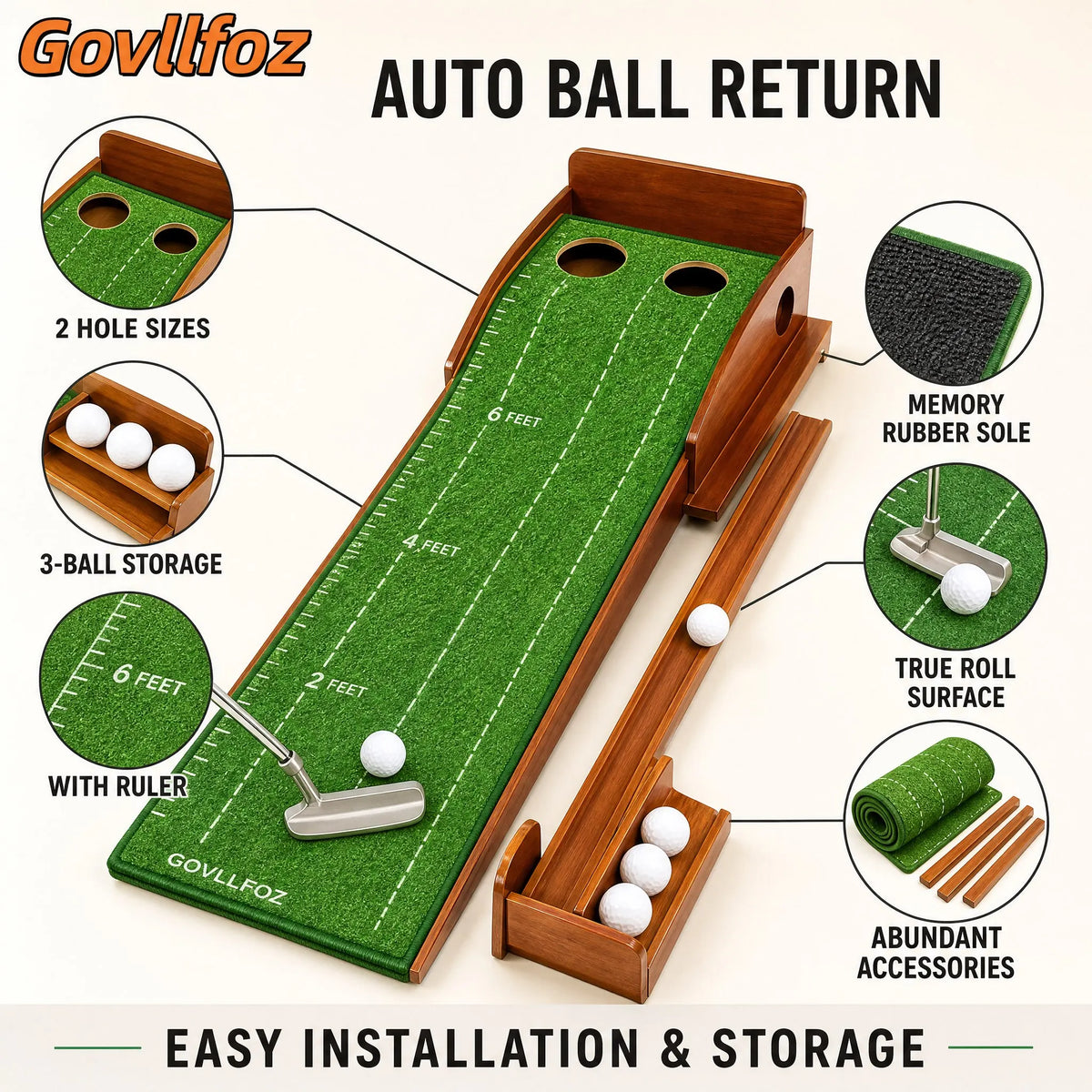 Golf Removable Putter Practice Indoor Office Home Outdoor Garden Portable Mini Professional Training Set Tool Golf Practice Mat