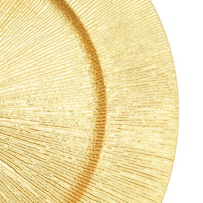 50-Pack Gold Charger Plates – Pp – 12.99" – Spray Painted – Stackable – for Wedding Party Banquet Table Decor – 17.64 Lbs