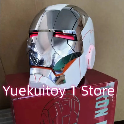 Newly Upgraded Iron Man Helmet Mk5 Mk50 Mk17 Wearable Voice Controlled Opening And Closing Classic Collectible Ornaments Gifts
