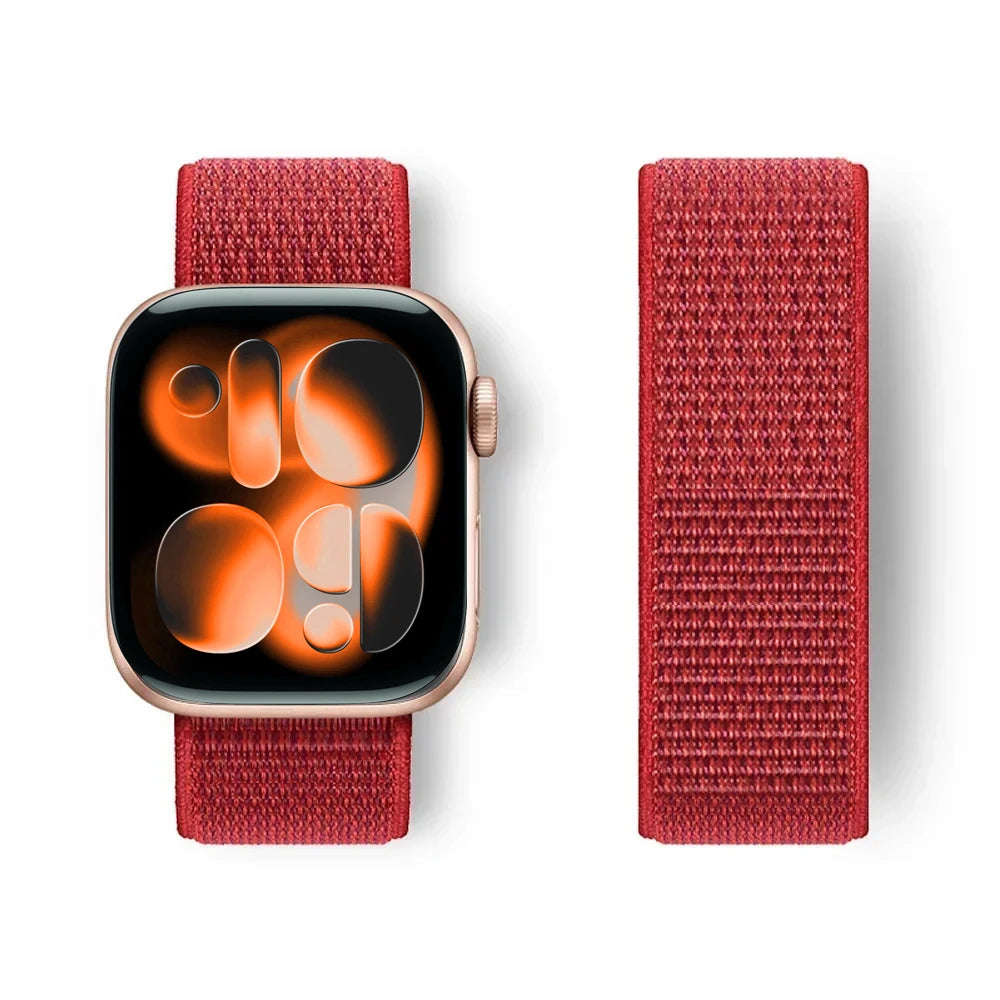 Nylon Loop for Apple Watch Band S11 46mm 40mm 44mm 45mm 42mm 41mm 49mm Smart Belt Bracelet for IWatch 11/10/9/8/7/6/SE/5/4 Strap