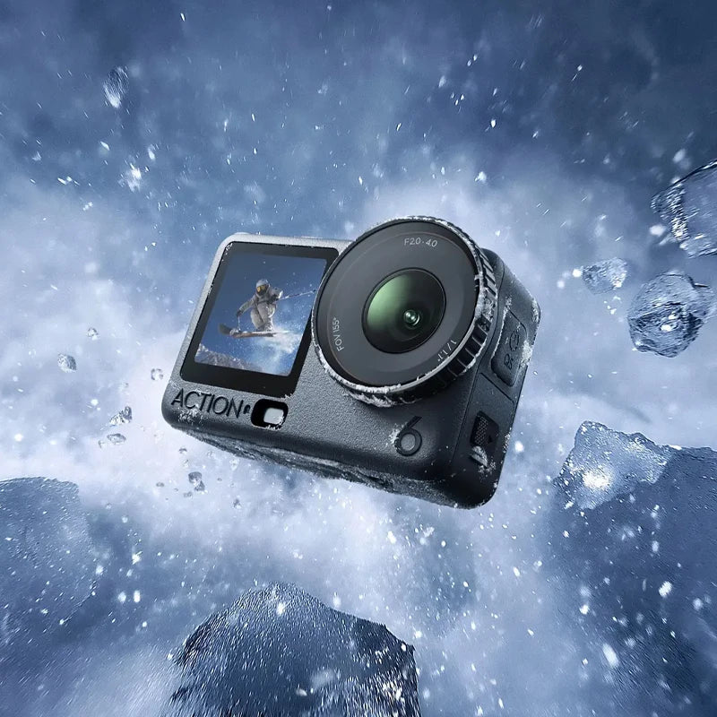 DJI Osmo Action 6 All-In-One Flagship Action Camera New 1/1.1-Inch Square Sensor Variable Aperture f/2.0-f/4.0 50GB Built-in Storage