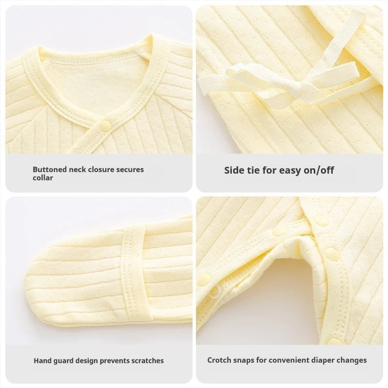 Hand-Wrapped Foot Onesie Baby Cotton Butterfly Clothes Newborn Clothes Newborn Baby Monk Clothes Ha Yi Climbing Clothes