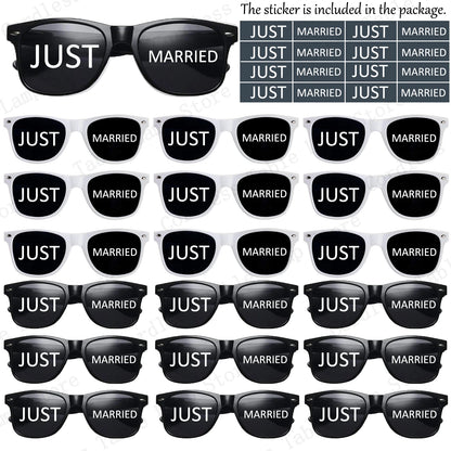 12-120 Pcs Wedding Heart Sunglasses Mr/Ms Bride Glasses Wedding Gift for Guest Bridesmaid Heart Glasses Just Married Party Favor