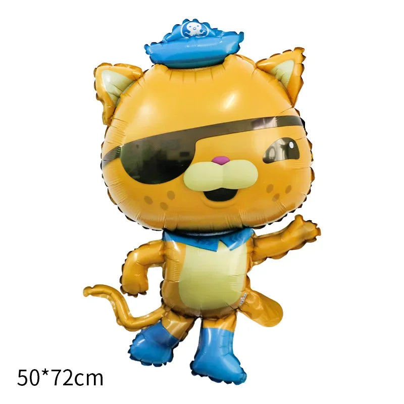The Octonautsed Party Decoration Bear Cat Penguin Latex Ballons Captain Sea Animal Foil Balloons Happy Birthday Banner Kids Toy