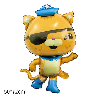 The Octonautsed Party Decoration Bear Cat Penguin Latex Ballons Captain Sea Animal Foil Balloons Happy Birthday Banner Kids Toy
