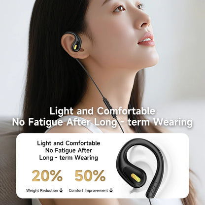 YX2 Clip-on Wired Control Type C&3.5mm Headphones 9D Surround Sound Bass Earbuds Sports Gaming Headset ENC Earphones For Samsung