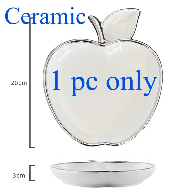 20cm Jucaica Rosh Hashanah Apple Honey Dish, Ceramic Dessert Plate with Honey Jar, Jewish New Year tableware  Shana Tova