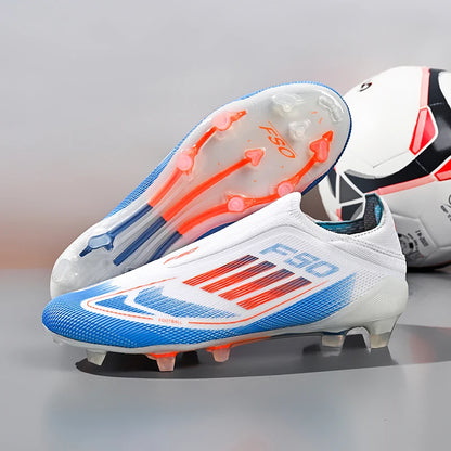 New Men Football Boots Outdoor Sport Training Soccer Shoes Match Boys Adult Cleats Breathable Non Slip Long Spikes Comfortable