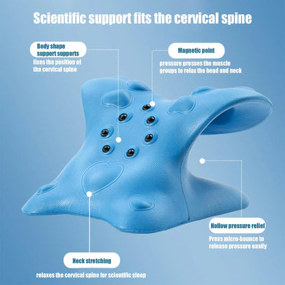 C-shaped Neck Stretcher Pillow Magnetic Pain Relief Shoulder Relaxer Spine Support Spine Correction Massage Pillow