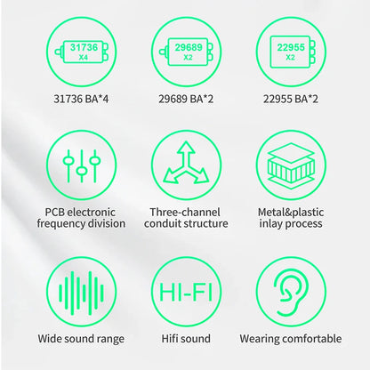 KZ AS16 Pro In Ear Wired Earphones 16BA Balanced Armature HIFI Bass Monitor Headphones  Noise Cancelling Earbuds Sport Headset