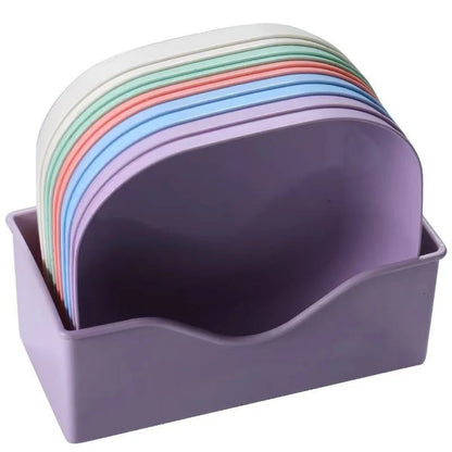 1 Set Dish Square Snack Plate With Storage Box For Home Kitchen Party Snacks Fruits Home Kitchen Accessories