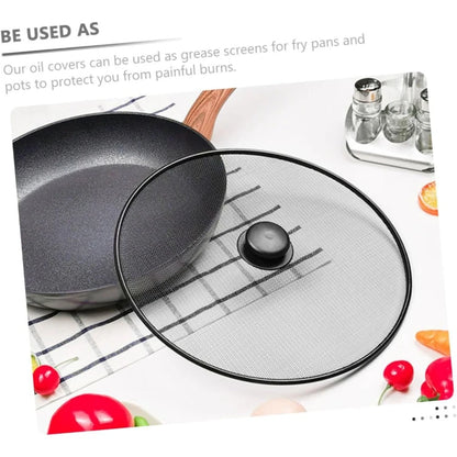 3Pcs 11.5inch Healifty Splatter Shield for Frying Pan Grease Screen for Frying Pan Splatter Guard Stainless Cover Cooking Screen