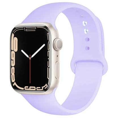 Silicone Band For Apple Watch strap 46mm 44mm 45mm 40mm 41mm 42-38mm 49mm sport bracelet iwatch series 11 10 9 8 7 6 5 SE Ultra3